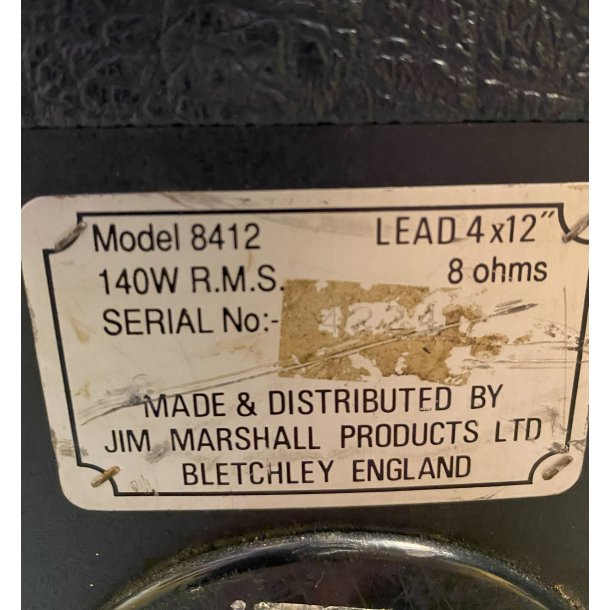 (USED) Marshall 8412 Enclosure 4 x 12"